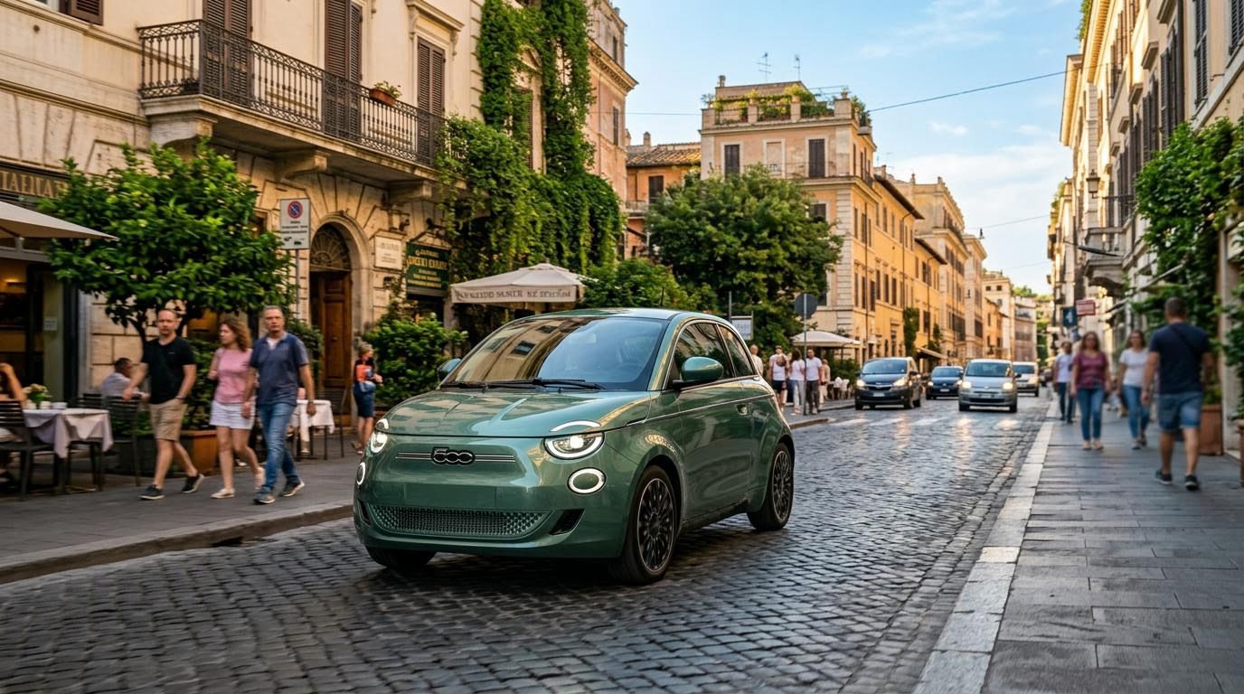 2. Fiat 500e (wersja z mniejszą baterią) - styl i ekologia